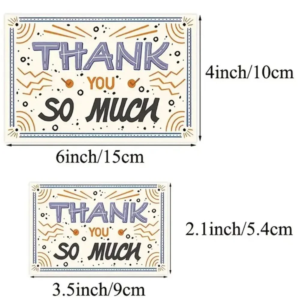 50 Pcs.Thank you Cards Assorted 6x4